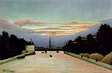 Henri Rousseau Canvas Paintings - The Eiffel Tower